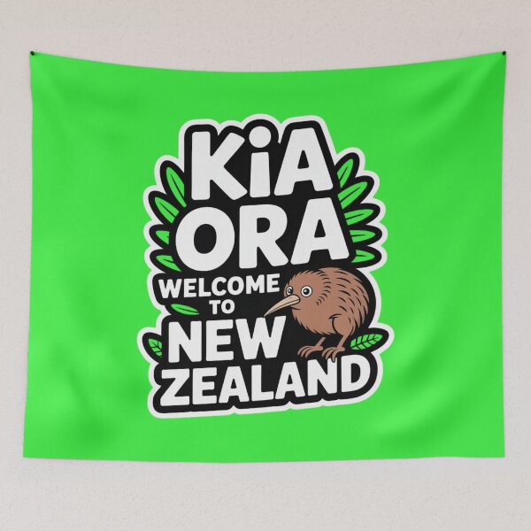 Item preview, Kia Ora – Welcome to New Zealand | Kiwi Bird Design designed and sold by Timeless Design.