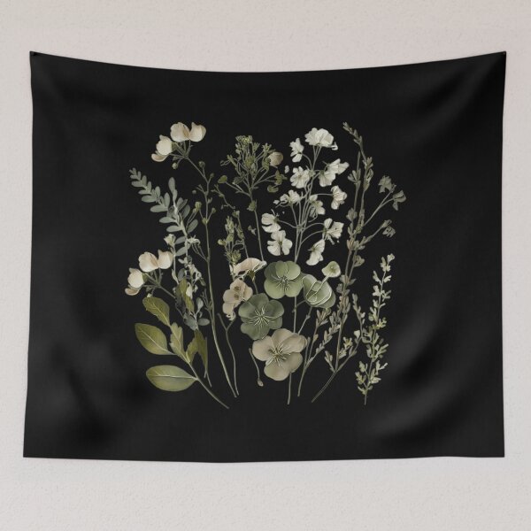Item preview, 	s Vintage Pressed Flowers Goblincore Cottagecore Flowers 	 		 designed and sold by maouripyzek.