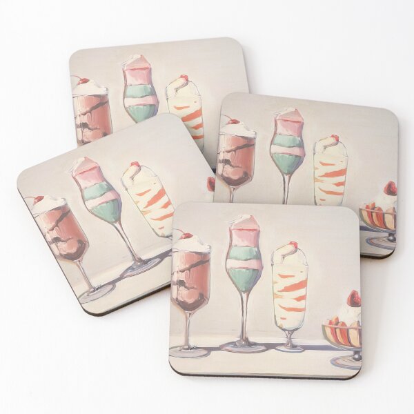 Item preview, Four Sundaes - Pop Art By Wayne Thiebaud designed and sold by Lipola.