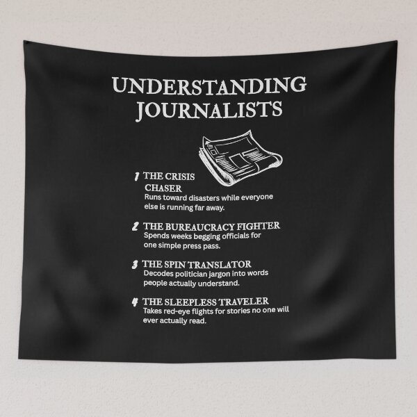 Item preview, Journalist Life – Funny News Industry Humor – Black designed and sold by PsyFlow35.
