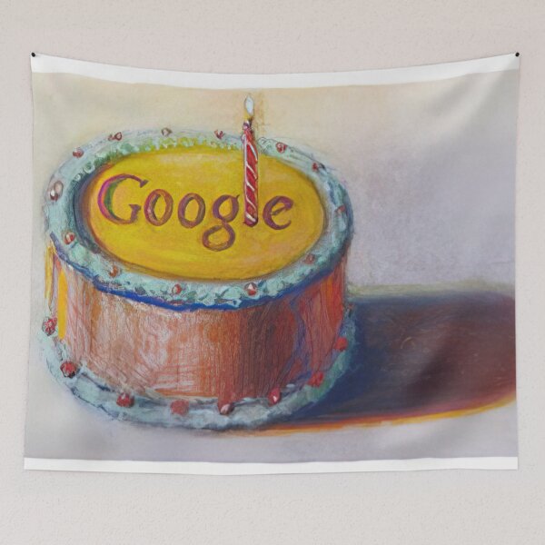 Aperçu de l'œuvre Google - Gâteau d'anniversaire 12 ans (gribouillage) - 2010 Par Wayne Thiebaud créée et vendue par Lipola.