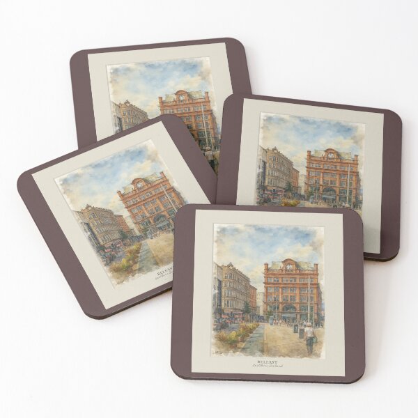 Item preview, watercolor with a view Belfast, Northern Ireland, designed and sold by miro-bob-design.