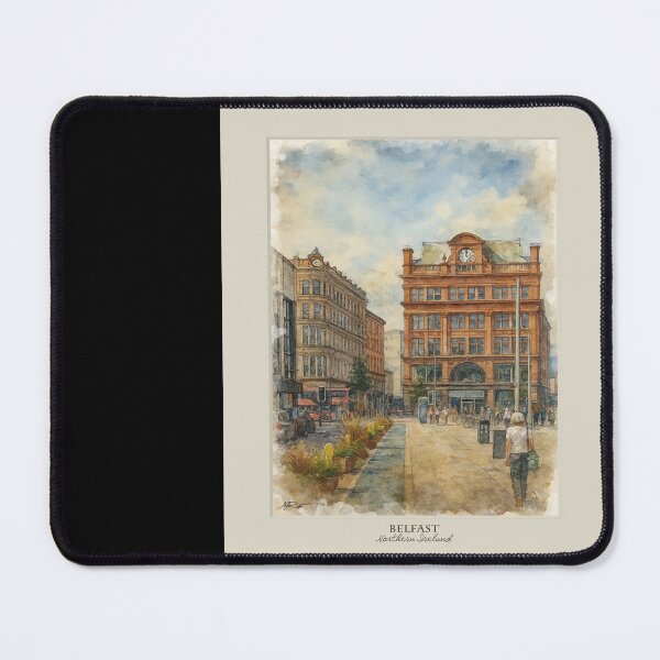 Item preview, watercolor with a view Belfast, Northern Ireland, designed and sold by miro-bob-design.