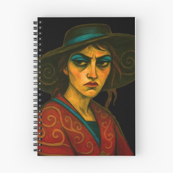 Item preview, Woman in a hat with blue makeup designed and sold by MaPerle.
