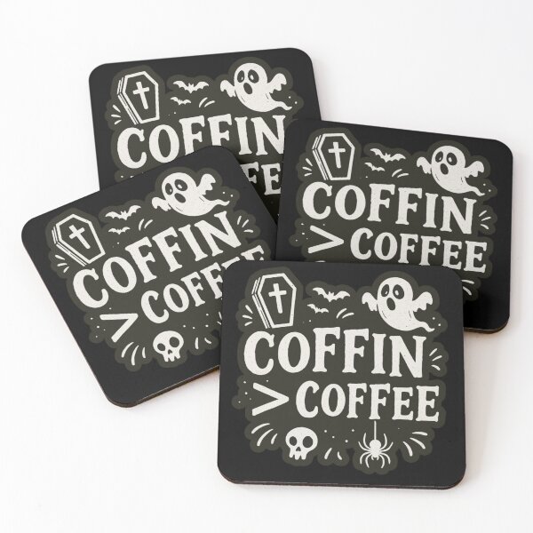 Item preview, Coffin > Coffee – Spooky Halloween designed and sold by Prints-by-Olaf.