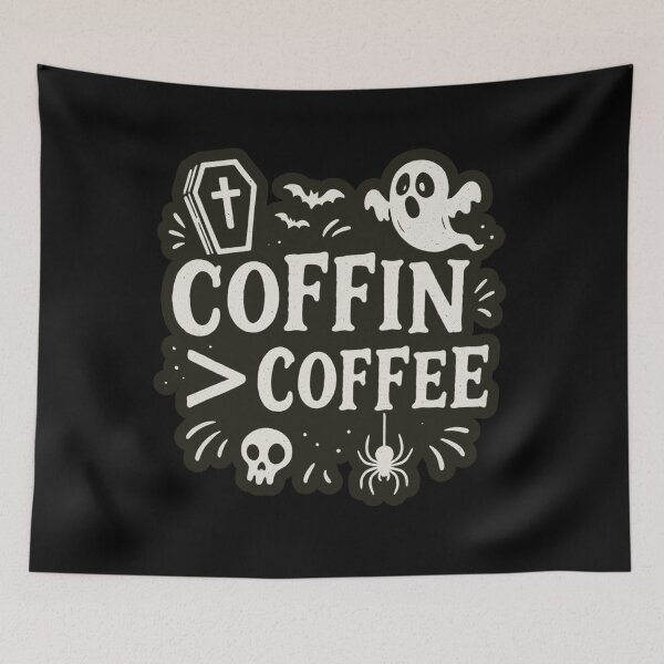 Item preview, Coffin > Coffee – Spooky Halloween designed and sold by Prints-by-Olaf.