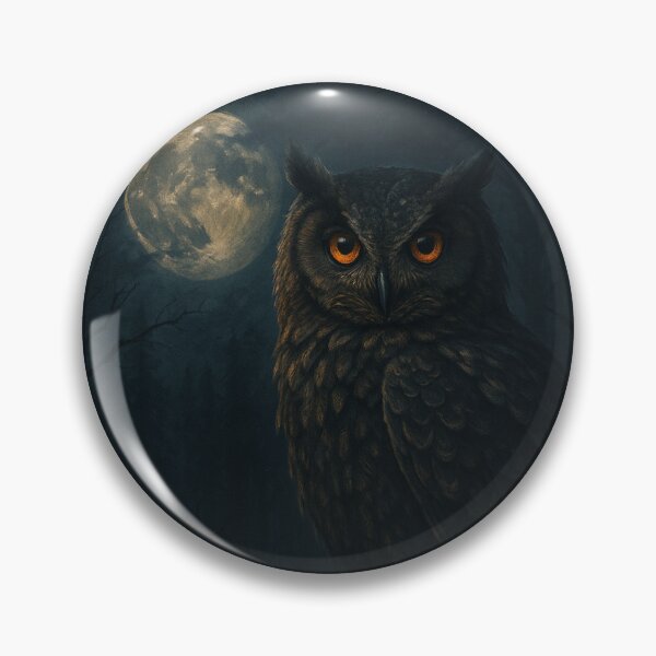 Item preview, Mystic Owl under the Moon – Dark Fantasy – NatureInstinct designed and sold by NatureInstinct.