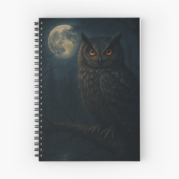 Item preview, Mystic Owl under the Moon – Dark Fantasy – NatureInstinct designed and sold by NatureInstinct.