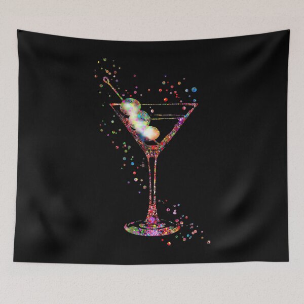 Artikelvorschau, Aquarell Glas Martini Cocktails Wein Schuss Alkoholische entworfen und verkauft von harviajhinu2.