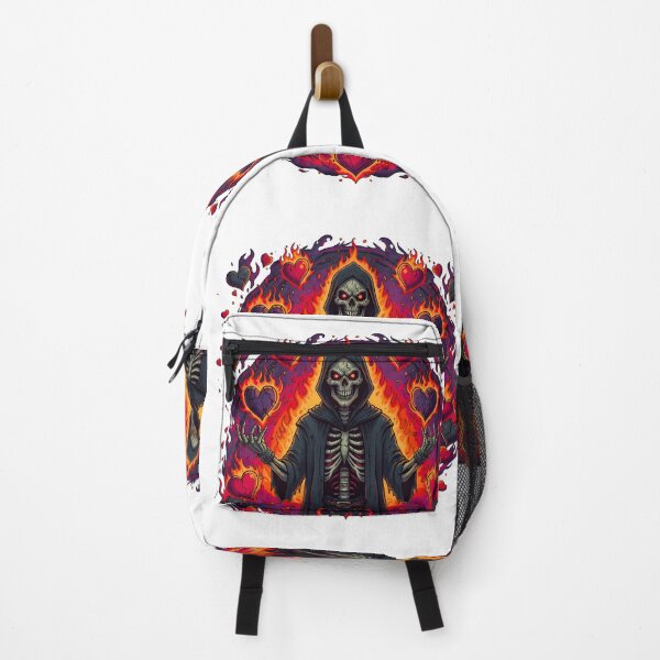 Item preview, A SKELETON WITH HEARTS AND FIRE designed and sold by infinitearte.