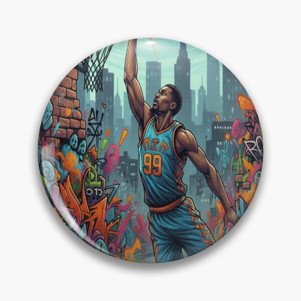 Item preview, Street Art Basketball Dunk – Vibrant Mural Style Poster designed and sold by FusionOfTrends.