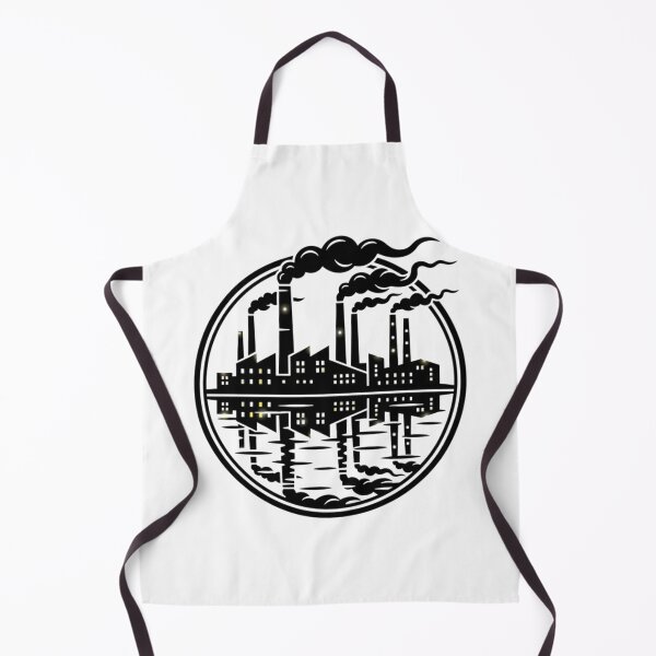 Item preview,  Industrial City Silhouette with Water Reflection designed and sold by Silent Watch Threads..