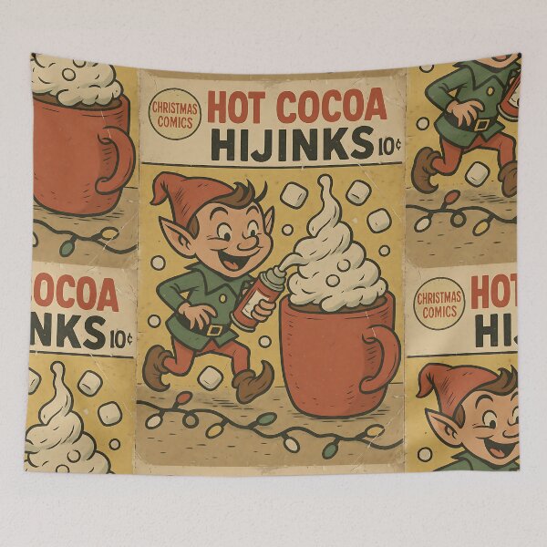 Item preview, Christmas Elf - Hot cocoa hijinks designed and sold by bapupa.