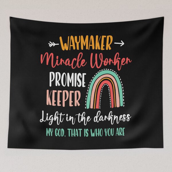 Item preview, Waymaker Promise Keeper Miracle Worker Christian Kids Jesus 		 designed and sold by harviajhinu2.