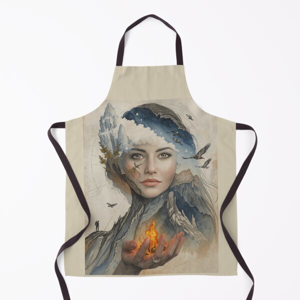 Item preview, She Is the Mountain Art T-Shirt – Eco Spirit Nature Guardian Illustration designed and sold by Mythic Tide.