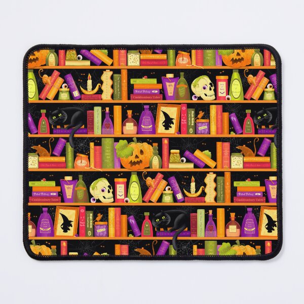 Item preview, Halloween Witch's Bookshelf - Fluoro designed and sold by piptompatternco.