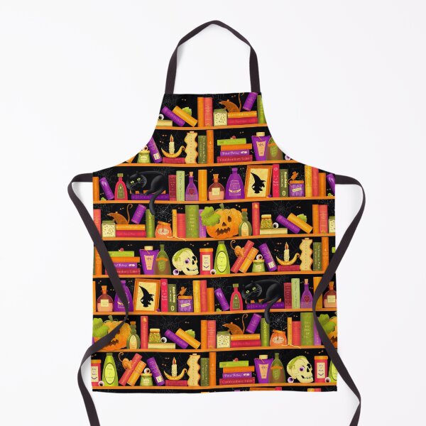 Item preview, Halloween Witch's Bookshelf - Fluoro designed and sold by piptompatternco.