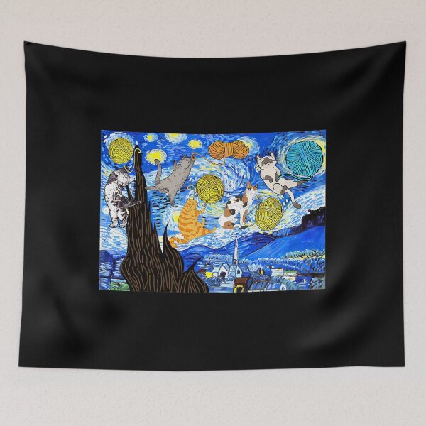 Item preview, Starry Night Cat	 designed and sold by jamahlabaev9.