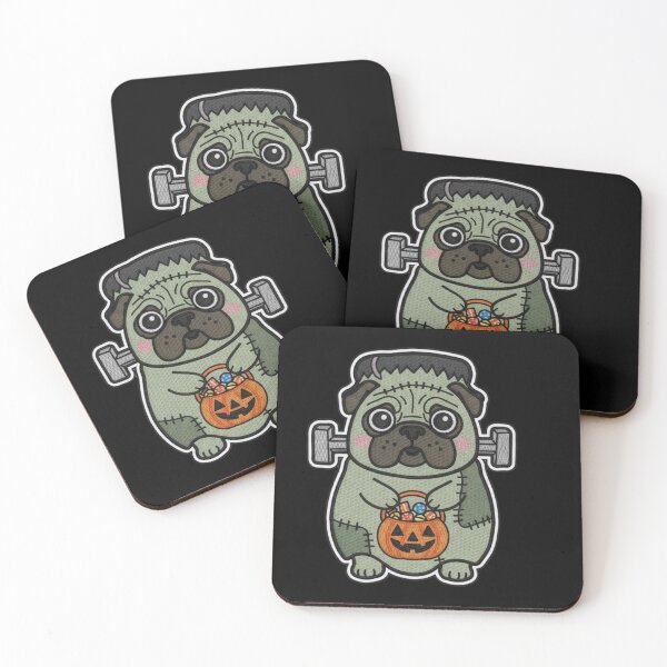 Item preview, Halloween Pug Costume Frankenstein Cute Kawaii Spooky Dog Trick or Treat Pumpkin designed and sold by ArtDesignTp.