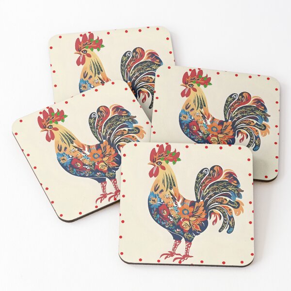 Item preview, Polish Folk Art Rooster – Colorful Wycinanki Christmas Design designed and sold by AmberWit.