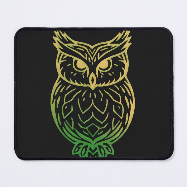 Item preview, Original Green and Yellow Outline of Owl Jolson designed and sold by SweetRossel.