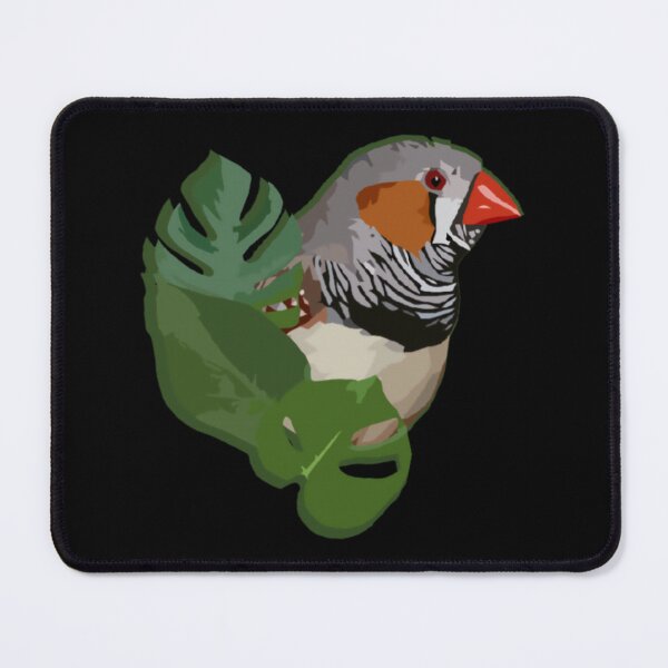 Item preview, Zebra Finch With Monstera Plant Leaves designed and sold by antebyagaathx.