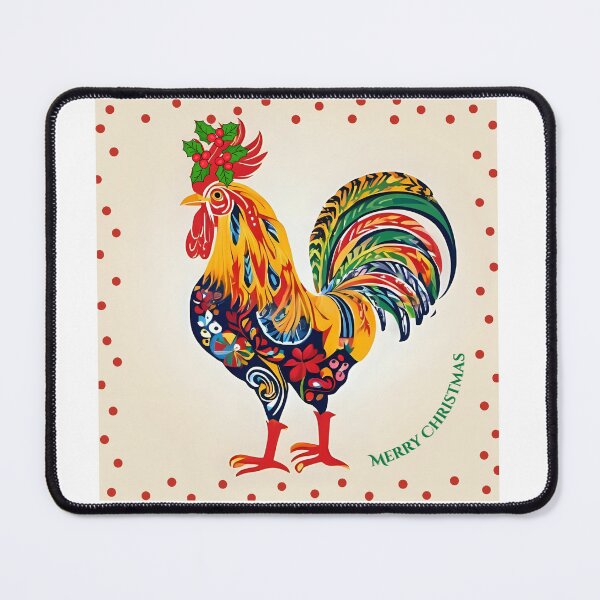 Item preview, Merry Christmas Polish Folk Art Rooster – Christmas Holiday Art Design designed and sold by AmberWit.