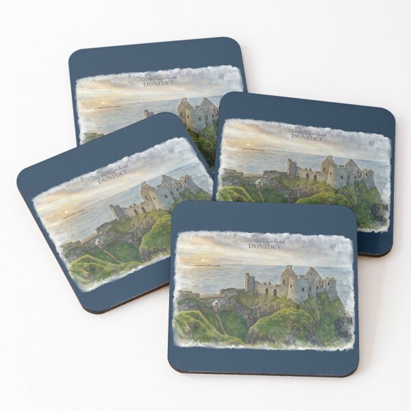 Item preview, Dunluce castle, Northern Ireland, my watercolor, designed and sold by miro-bob-design.