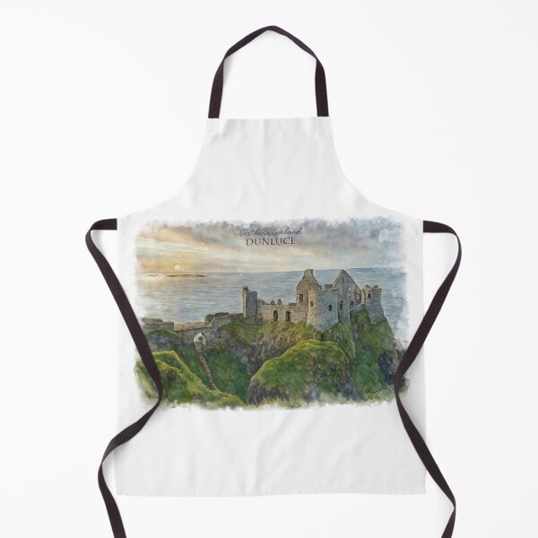 Item preview, Dunluce castle, Northern Ireland, my watercolor, designed and sold by miro-bob-design.