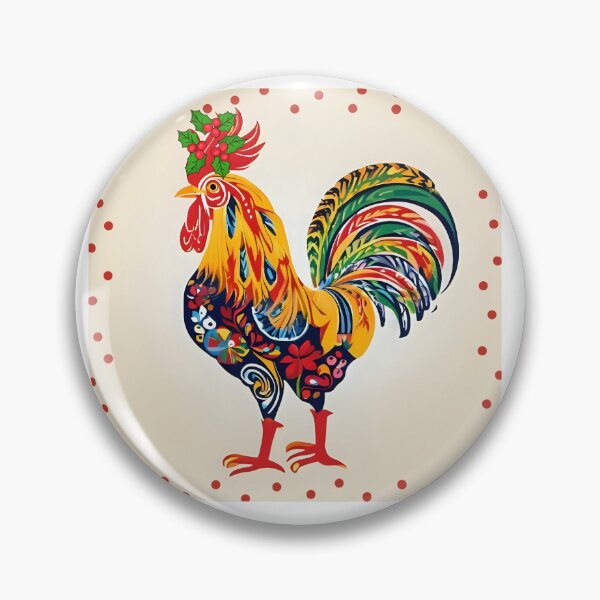 Item preview, Polish Folk Art Rooster – Colorful Wycinanki Christmas Design designed and sold by AmberWit.