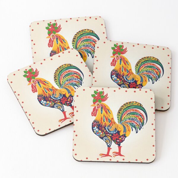 Item preview, Polish Folk Art Rooster – Colorful Wycinanki Christmas Design designed and sold by AmberWit.