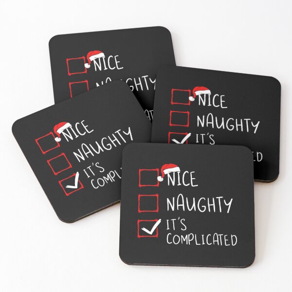 Item preview, Nice Naughty It's Complicated Christmas List Santa Claus 		 designed and sold by jerlanduenhan.