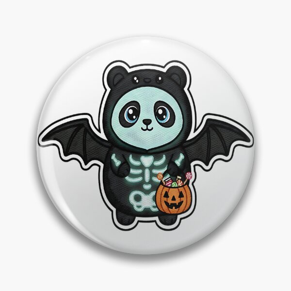 Item preview, Halloween Panda Skeleton Bat Costume Cute Spooky Bear Trick or Treat Pumpkin designed and sold by ArtDesignTp.