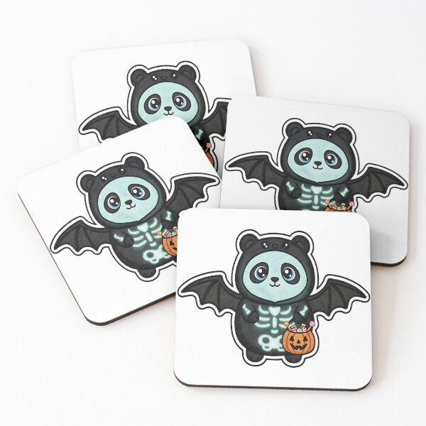 Item preview, Halloween Panda Skeleton Bat Costume Cute Spooky Bear Trick or Treat Pumpkin designed and sold by ArtDesignTp.