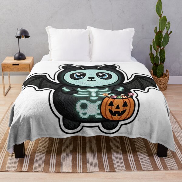 Item preview, Halloween Panda Skeleton Bat Costume Cute Spooky Bear Trick or Treat Pumpkin designed and sold by ArtDesignTp.