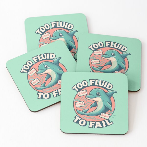 Item preview, Too Fluid to Fail – Dolphin Floating Deadlines Design designed and sold by Modivox.