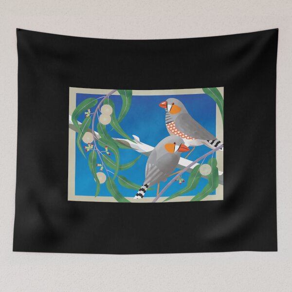 Item preview, Zebra Finches In Eucalypts 	 	 designed and sold by antebyagaathx.