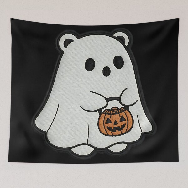 Item preview, Halloween Polar Bear Ghost Costume Cute Spooky Animal Trick or Treat Pumpkin designed and sold by ArtDesignTp.
