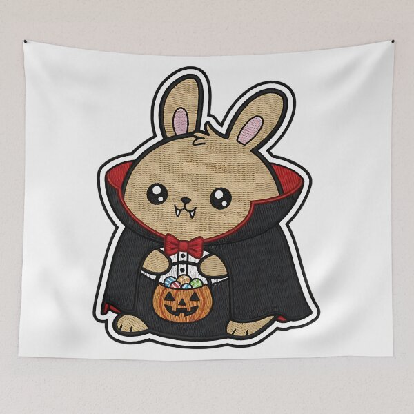 Item preview, Halloween Bunny Vampire Costume Cute Spooky Rabbit Trick or Treat Pumpkin designed and sold by ArtDesignTp.
