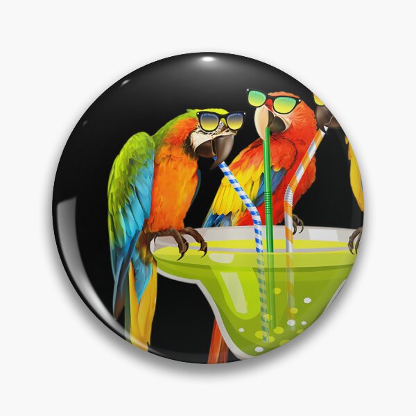 Item preview, 	s Parrots Drinking Margarita On Summer Vacation Birds Tee 	 	 		 designed and sold by kaltsusabaet.