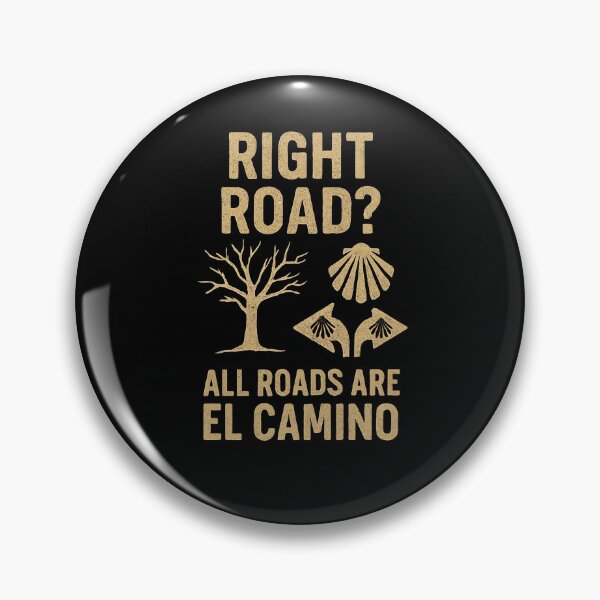 Item preview, El Camino Pilgrimage T-Shirt – "Right Road?" Funny Camino Quote designed and sold by BuenCamino.Store.