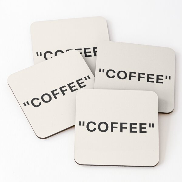Item preview, "COFFEE" hyped gift, coffee coaster, home gift, "COFFEE" quotation marks coaster designed and sold by re-make-.