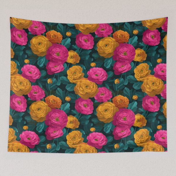 Item preview, Artistic Delicate Ranunculus Illustration For Seasonal Decor designed and sold by RoyalStarsPatts.