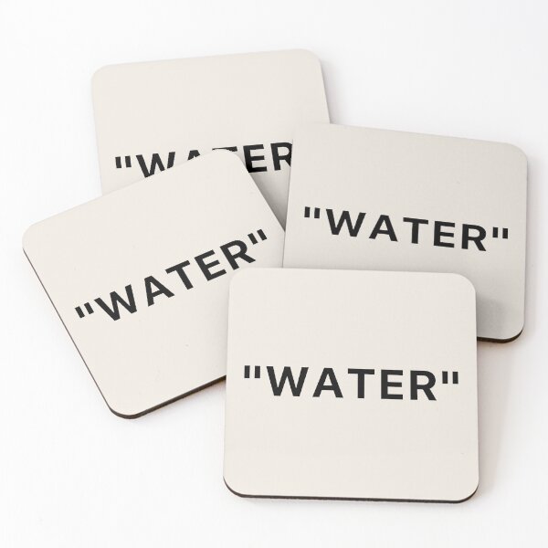 Item preview, "WATER" hyped gift, Water coaster, home gift, "WATER" quotation marks coaster, For WATER designed and sold by re-make-.