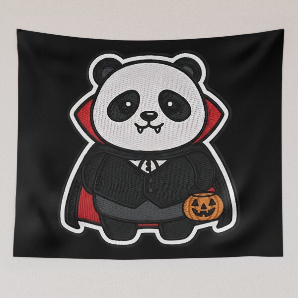 Item preview, Halloween Panda Vampire Costume Cute Spooky Bear Trick or Treat Pumpkin designed and sold by ArtDesignTp.