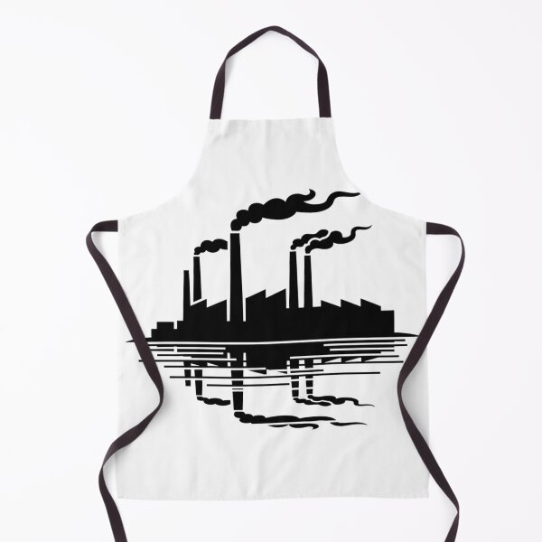 Item preview, Industrial Factory Silhouette with Smog Reflection designed and sold by Silent Watch Threads..