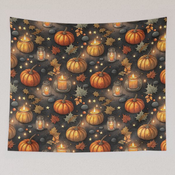 Item preview, Cozy Autumn Pumpkins Halloween Pattern designed and sold by ArtStyleAlice.