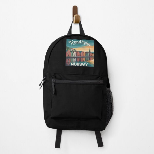Item preview, Trondheim Norway Vintage Travel Poster – Colorful Waterfront Cityscape designed and sold by VividOrganica.