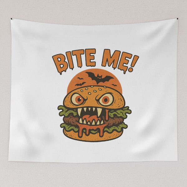 Item preview, Halloween Scary Burger Monster designed and sold by JudithLatko.