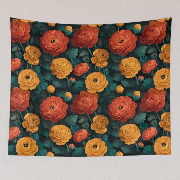 Item preview, Unique Fragrant Ranunculus Print For Boho Decor designed and sold by RoyalStarsPatts.
